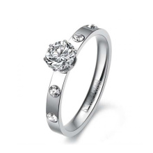 Anillo de plata de la corona de la venta caliente, sistema del anillo de bodas de las mujeres, anillo de la buena suerte